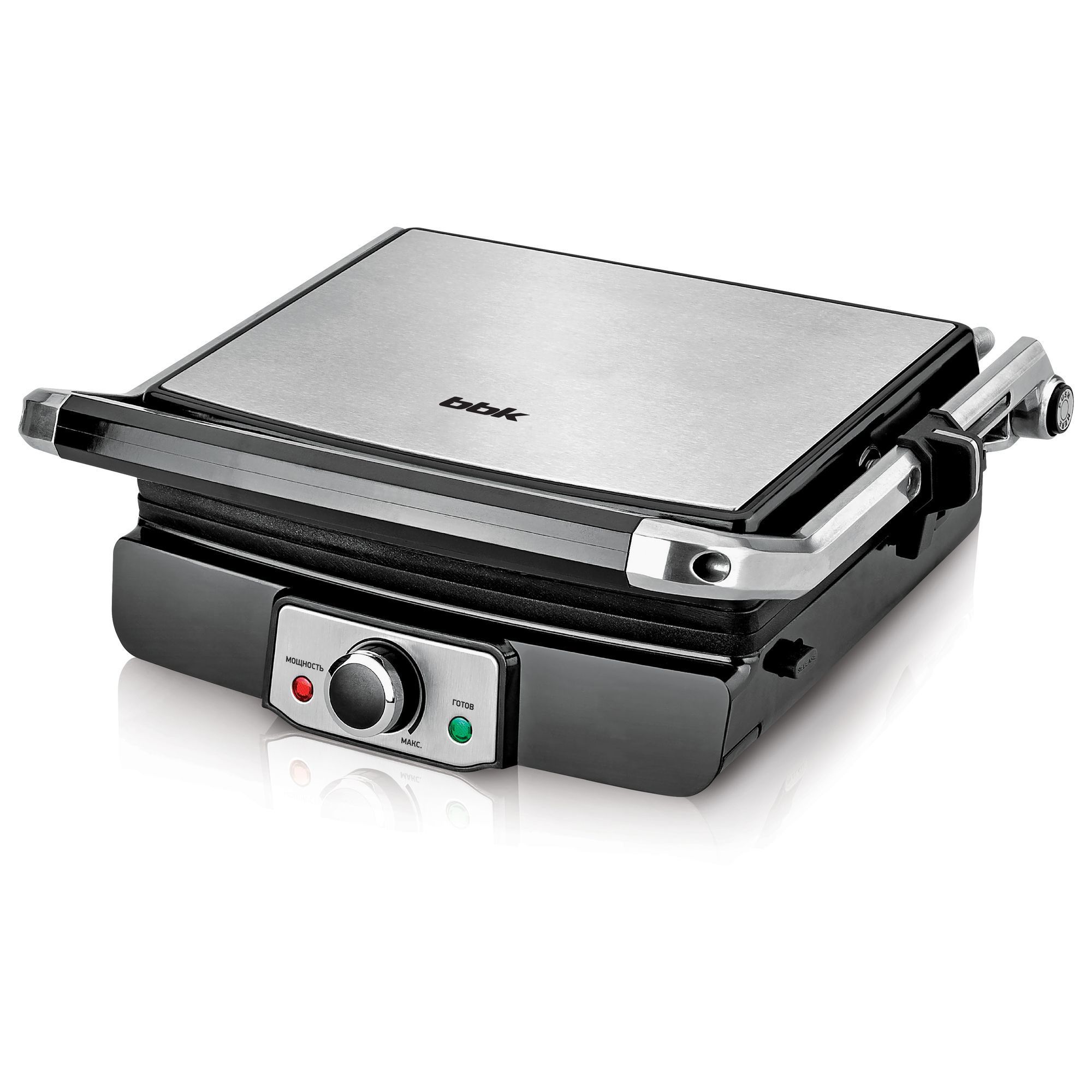 Изображение товара Гриль Bbk BEG2001(B/M) 2000 Вт цвет черный/серебро