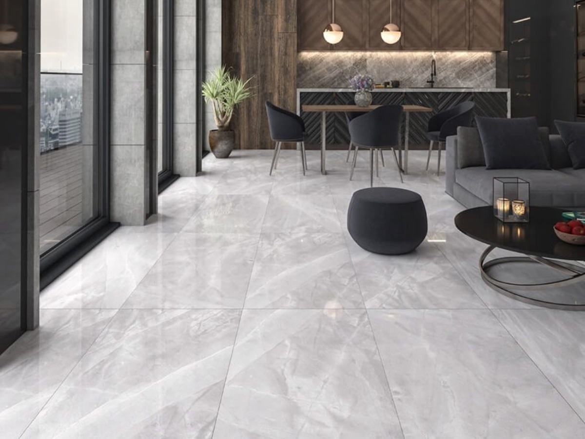 Изображение товара Керамогранит QUA Space Grey Full Lap 60x120 см мраморный эффект для внутренней и наружной облицовки