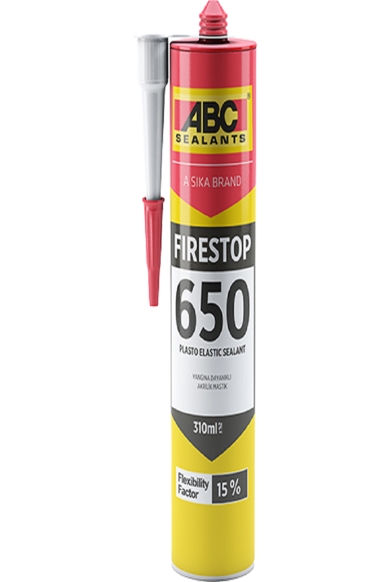 Изображение товара Герметик акриловый ABC 650 Firestop противопожарный 310 мл серый 3 шт Изображение товара Герметик акриловый ABC 650 Firestop противопожарный 310 мл серый 3 шт