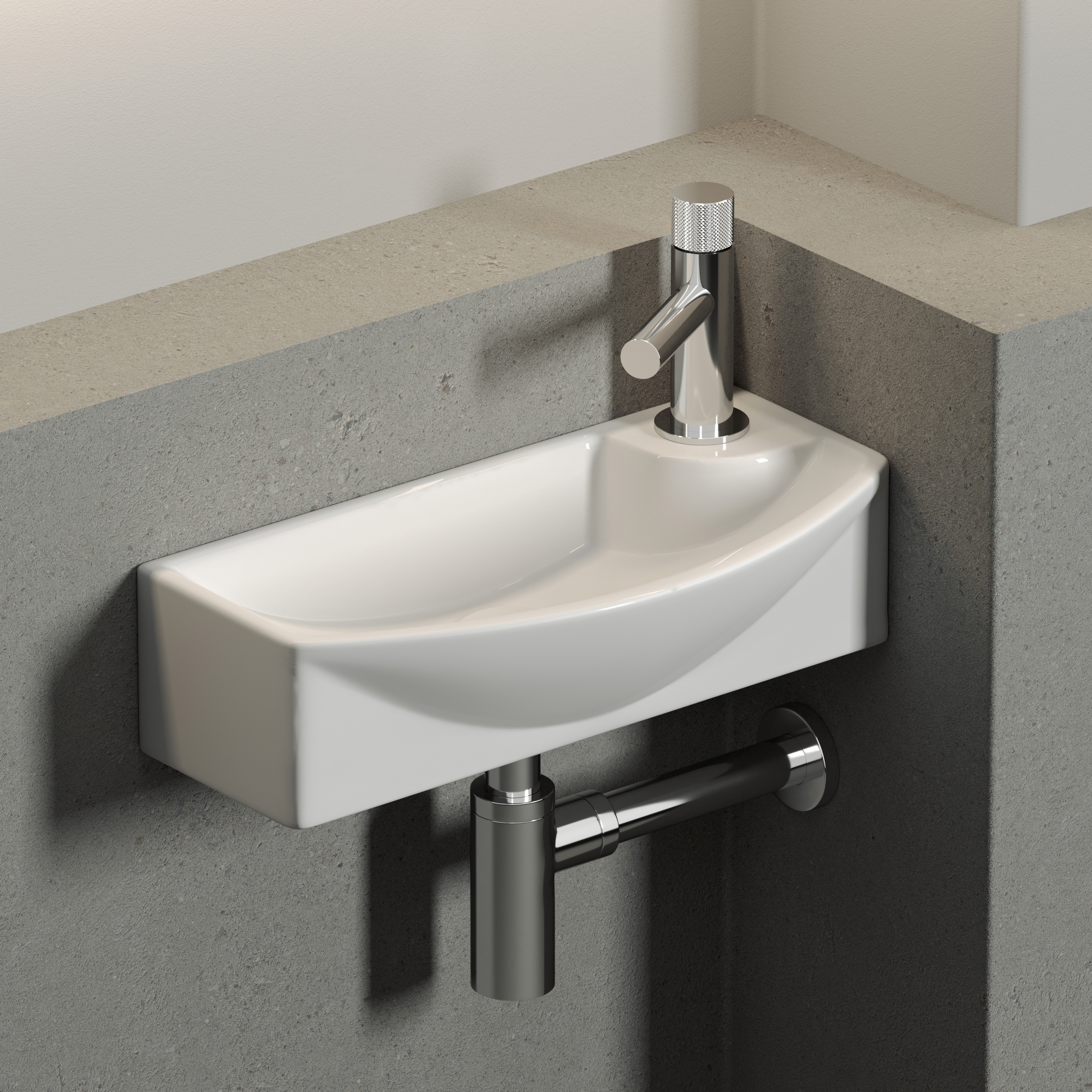 Изображение товара Раковина подвесная Ceramicanova element CN6038L 45.5см цвет белый Изображение товара Раковина подвесная Ceramicanova element CN6038L 45.5см цвет белый