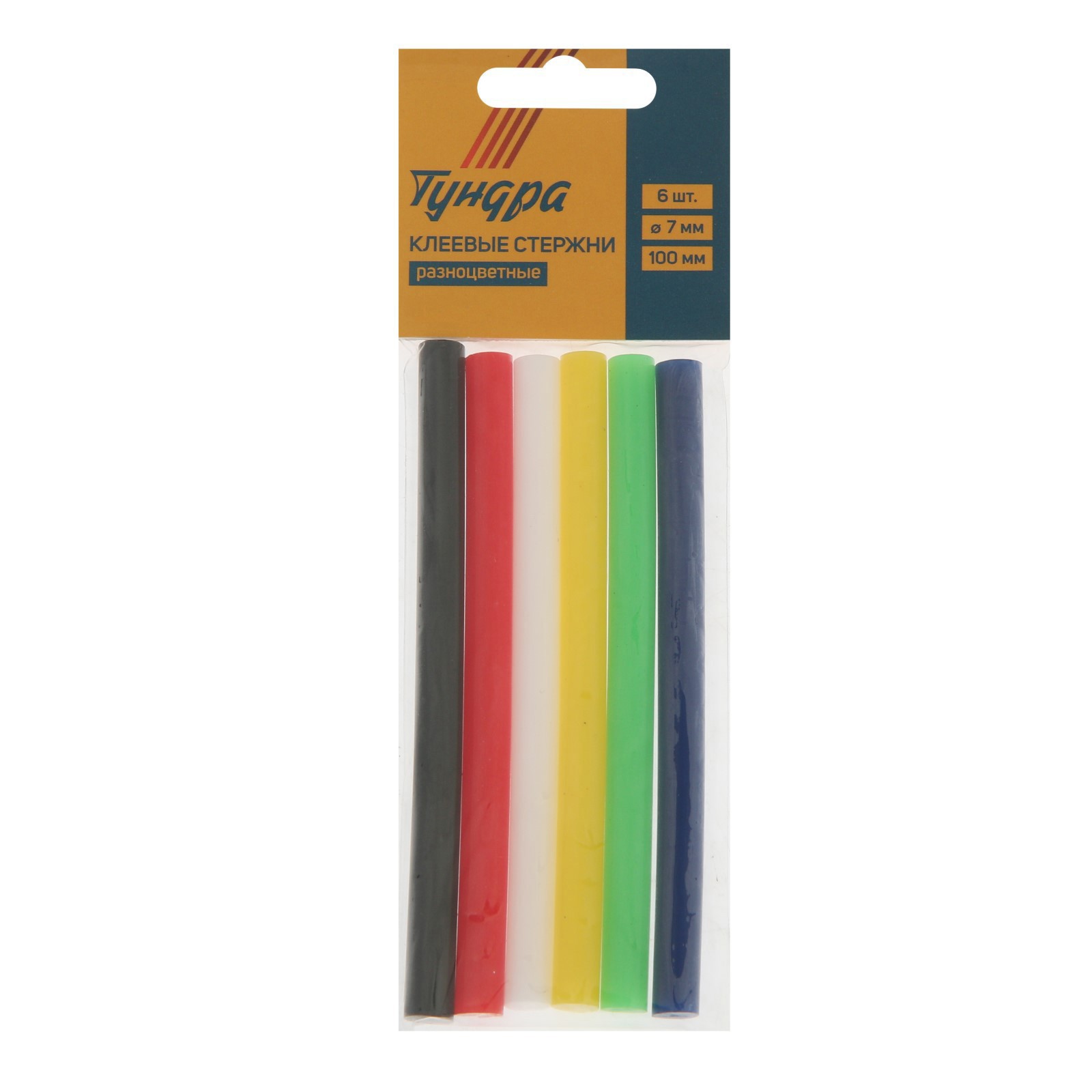 Изображение товара Стержень клеевой Tundra 7x100 мм 6 шт для клеевых пистолетов водостойкий