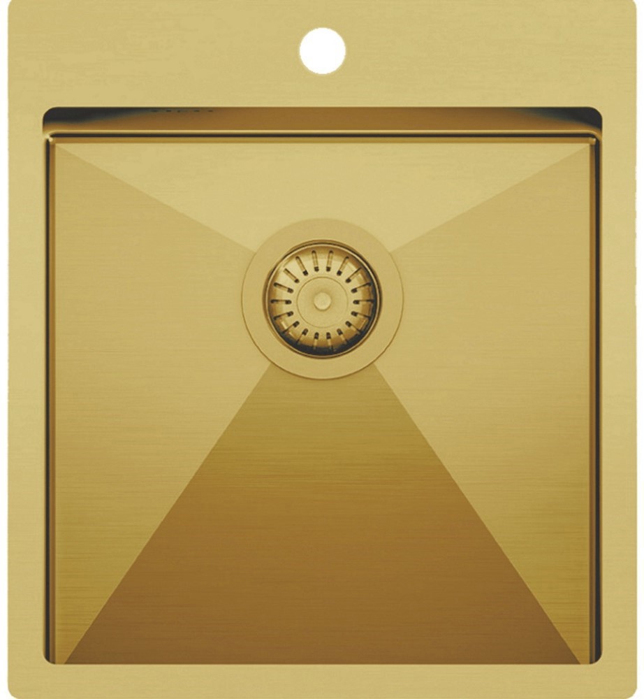 Изображение товара Врезная мойка Topzero Tnl 50.5x45x20.3 см нержавеющая сталь цвет золото