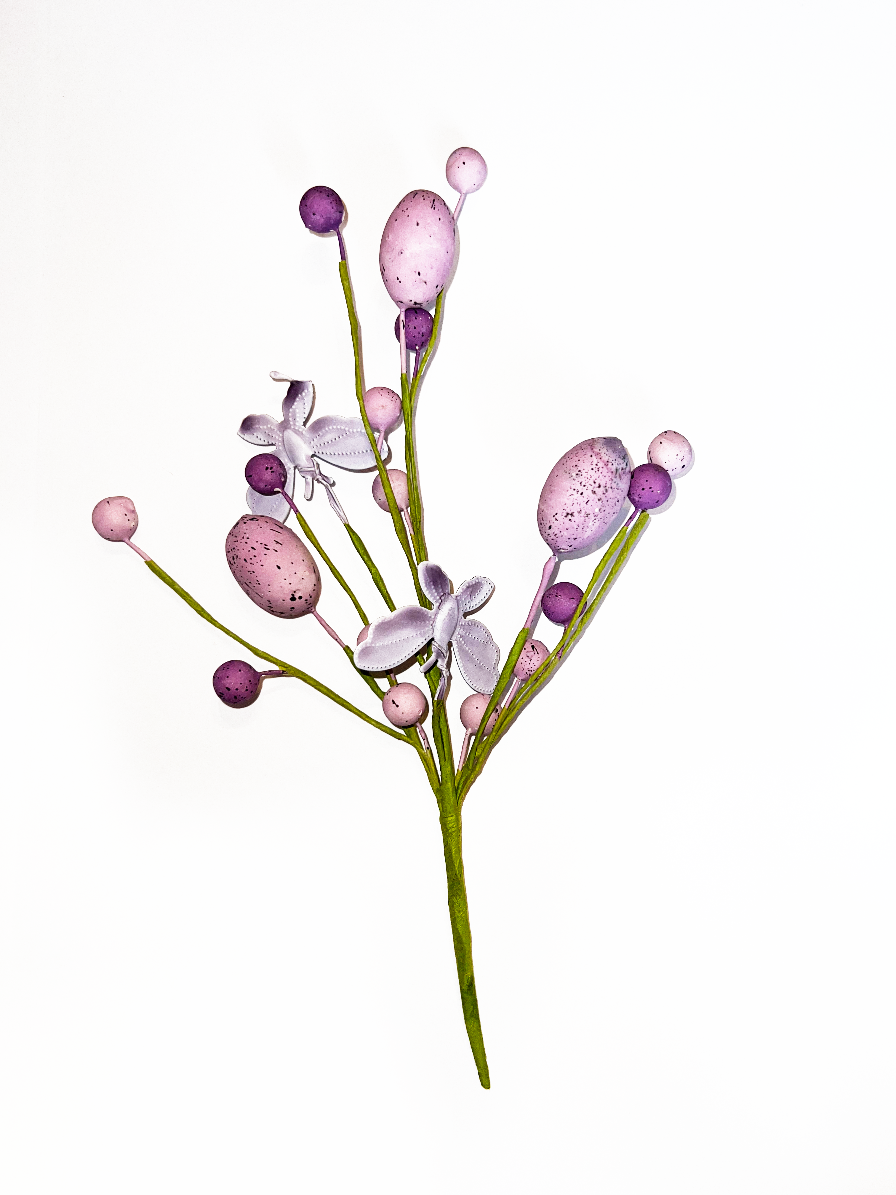 Изображение товара Веточка украшенная пасхальная с бабочкой 9551421