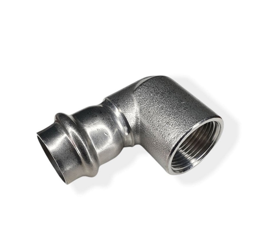 Изображение товара Угол комбинированный 90° Zeissler 3/4"x22 мм ВР-ВПр нержавеющая сталь