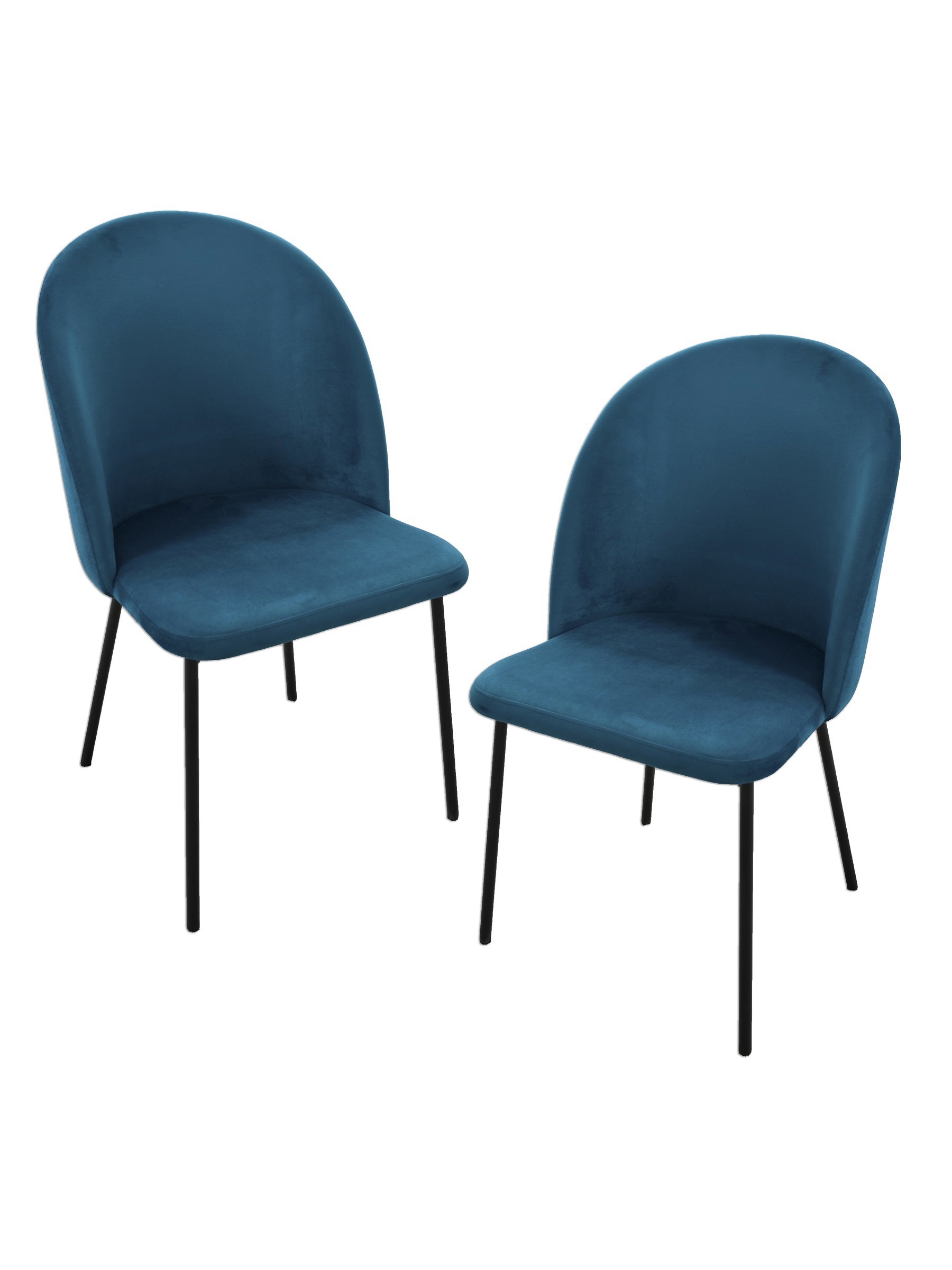 Изображение товара Комплект 2 стульев Estente Helga из велюра в стиле лофт с металлическими ножками