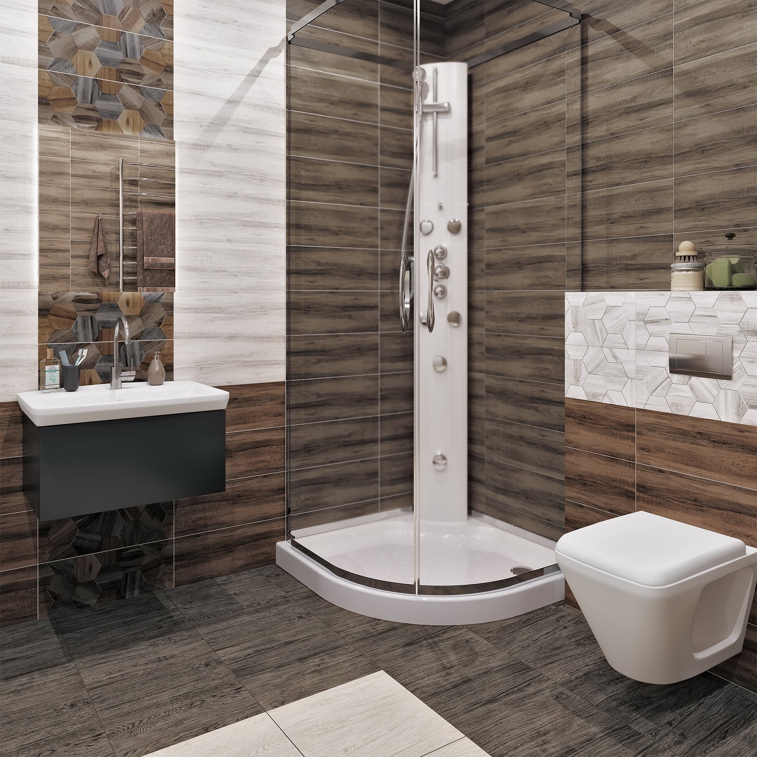 Изображение товара Плитка Керамин Миф CDB00015101 20x50см 1.4 м² цвет коричневый