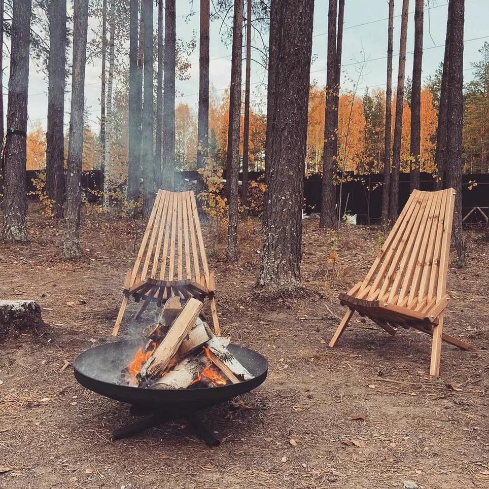 Изображение товара Садовая мебель комплект 2 кресла и стол коричневый Concretika