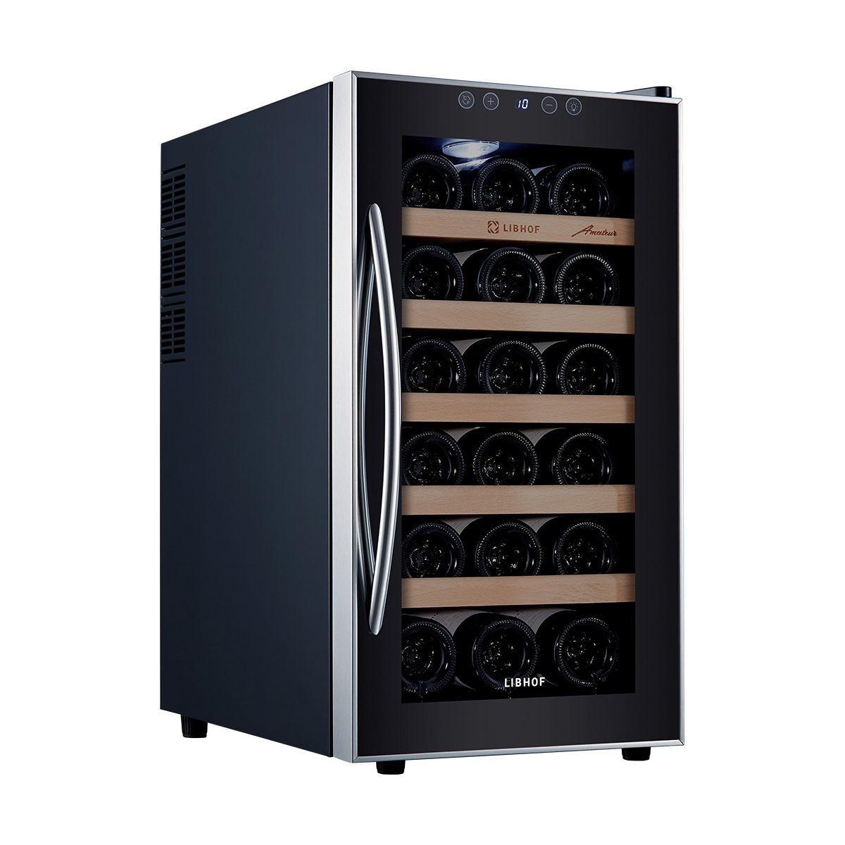 Изображение товара Винный шкаф Libhof Amateur AM-18 черный монотемпературный 18 бутылок