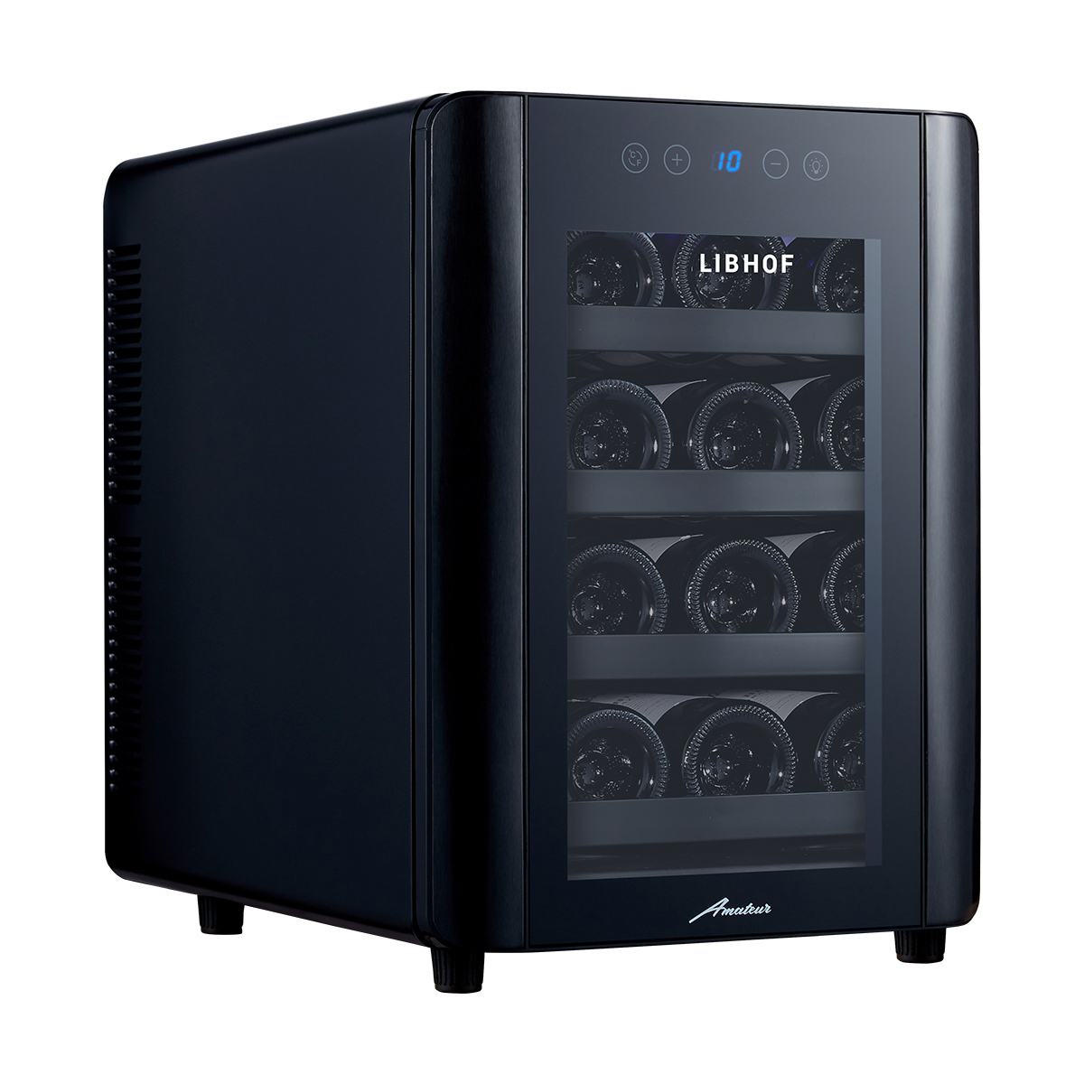 Изображение товара Винный шкаф Libhof Amateur AX-12 12 бутылок черный с UV-фильтром и подсветкой