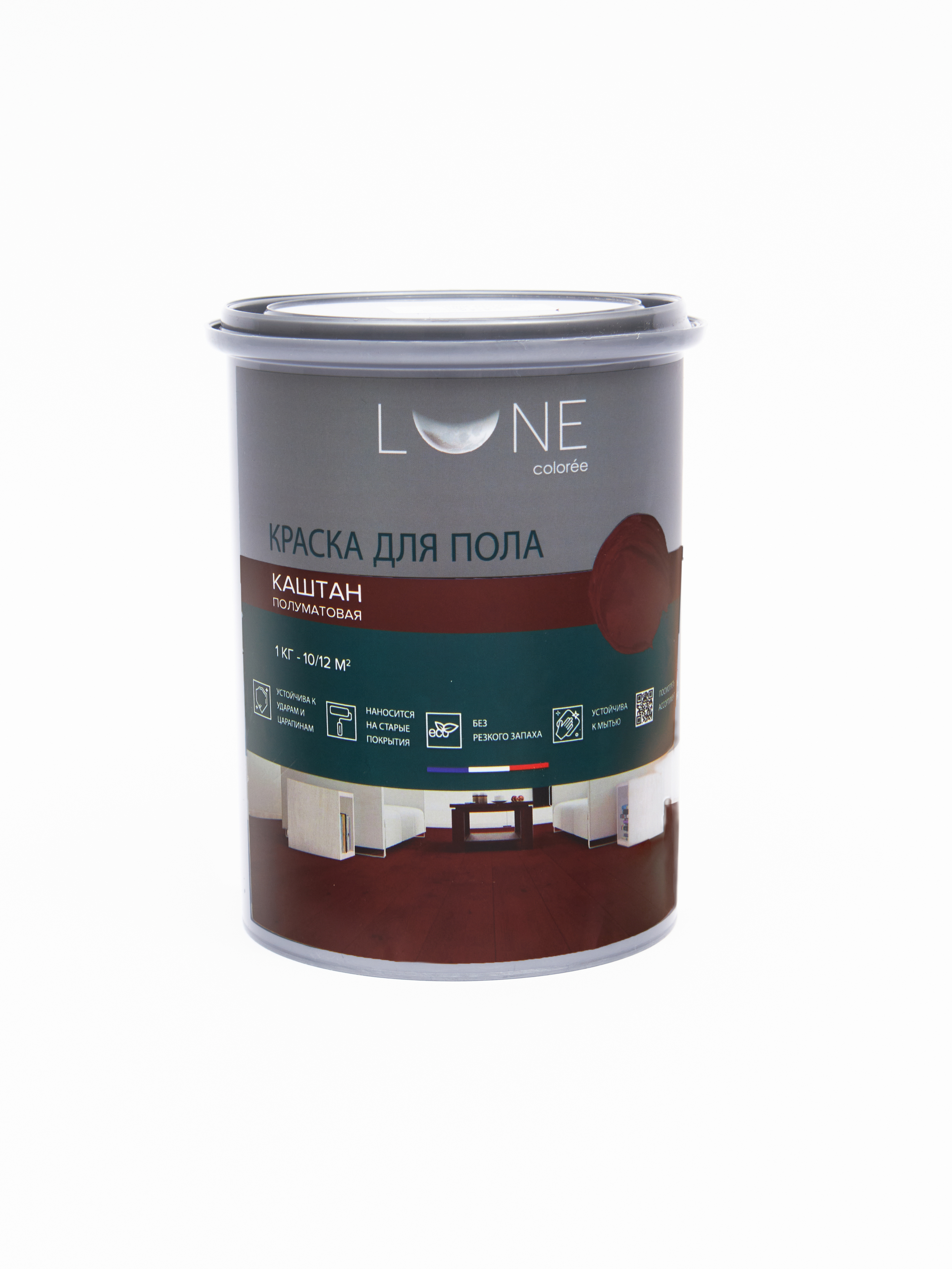 Изображение товара Краска для пола LUNE COLOREE цвет Каштан 1 кг Изображение товара Краска для пола LUNE COLOREE цвет Каштан 1 кг