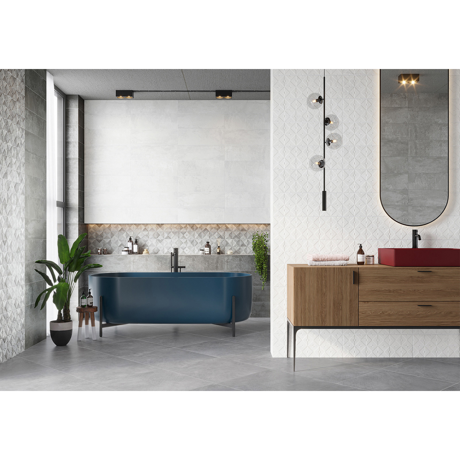 Изображение товара Керамическая настенная плитка Alma Ceramica Mars TWA11MAS017 20x60см серый для стен