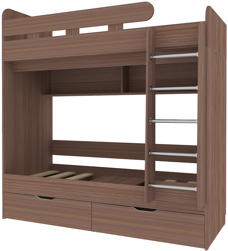 Изображение товара Двухъярусная кровать Кариви Юниор 5 194x202 см из ЛДСП с безопасной кромкой АБС