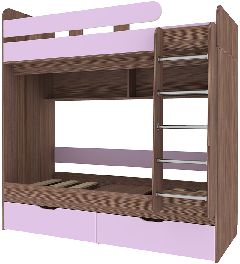 Изображение товара Детская двухъярусная кровать Кариви Юниор 5 194x202 см с безопасными углами