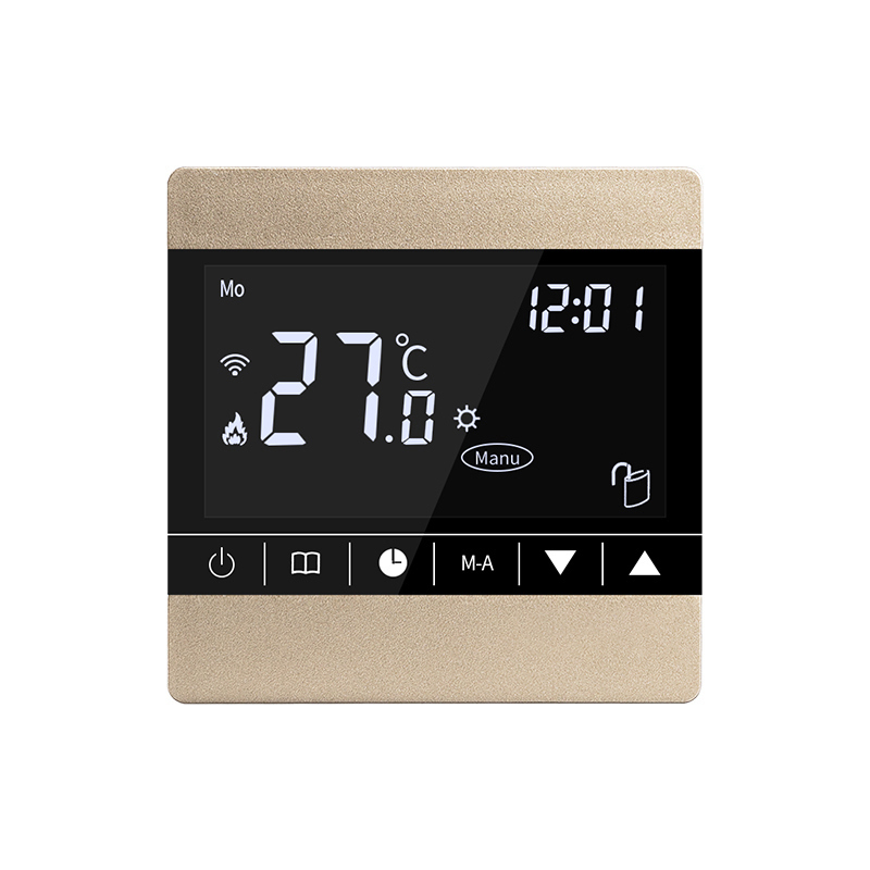 Изображение товара Терморегулятор для теплого пола GRANDEKS 15H WI-FI программируемый цвет золото
