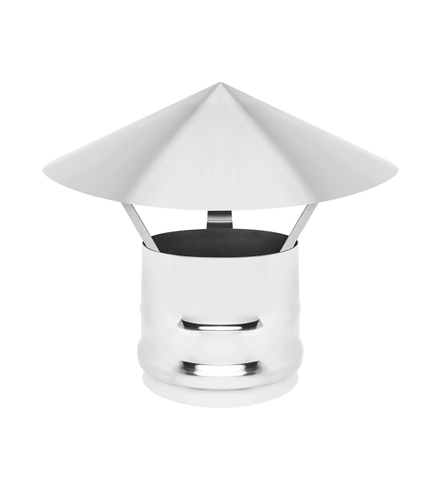 Изображение товара Зонт для дымохода Везувий 100 мм из оцинкованной стали - защита от атмосферных осадков