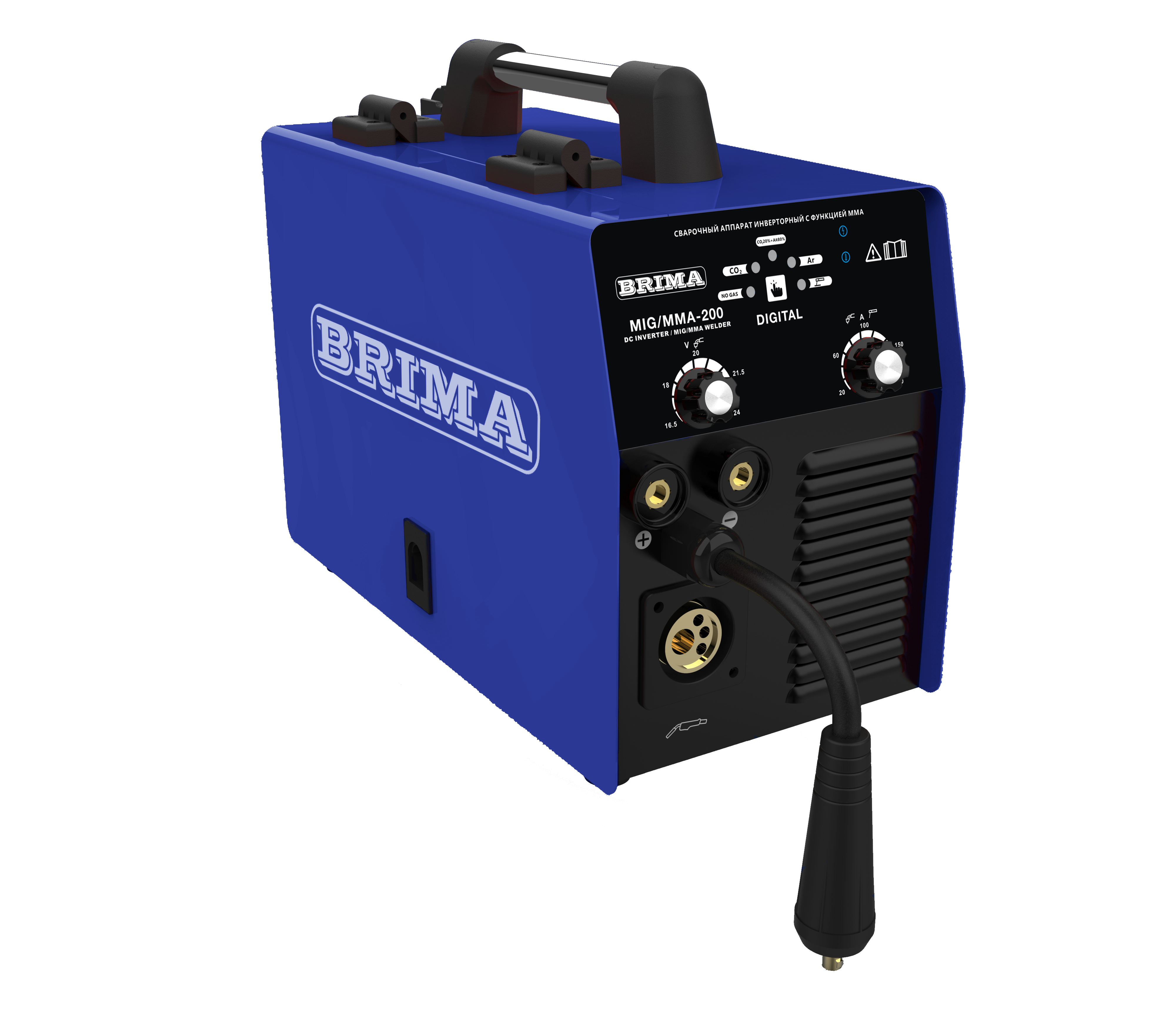 Изображение товара Сварочный полуавтомат инверторный Brima MIG/MMA-200 DIGITAL 200 А