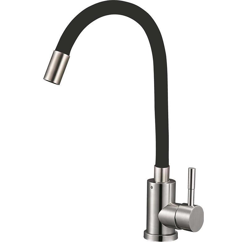 Изображение товара Однорычажный смеситель Solone EZA4-F090KB из нержавеющей стали черный