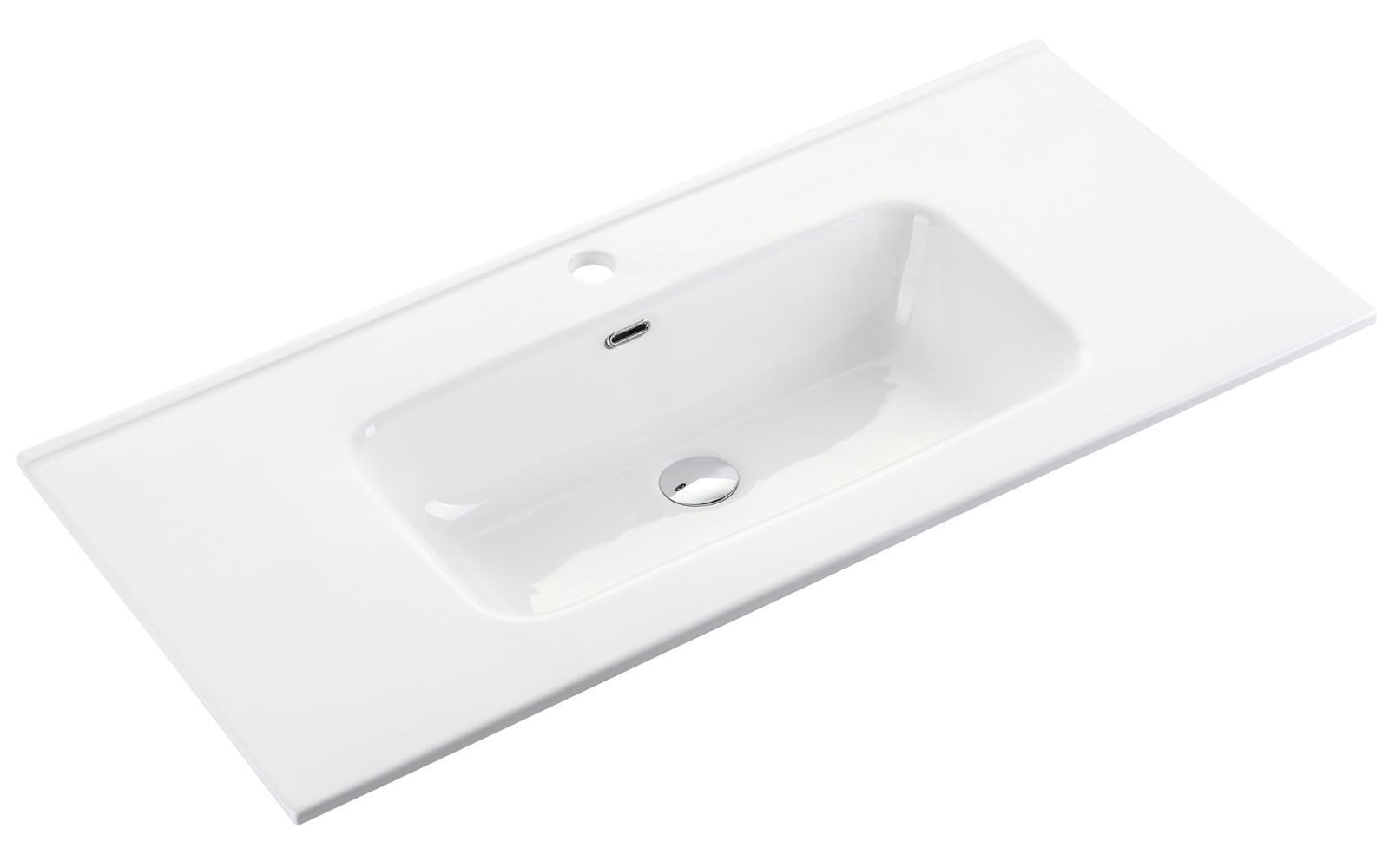 Изображение товара Раковина накладная Ceramicanova element CN7002 прямоугольная белая 91 см