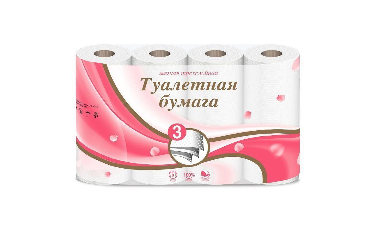Изображение товара Туалетная бумага Veiro 44608 3 слоя 8 шт Изображение товара Туалетная бумага Veiro 44608 3 слоя 8 шт