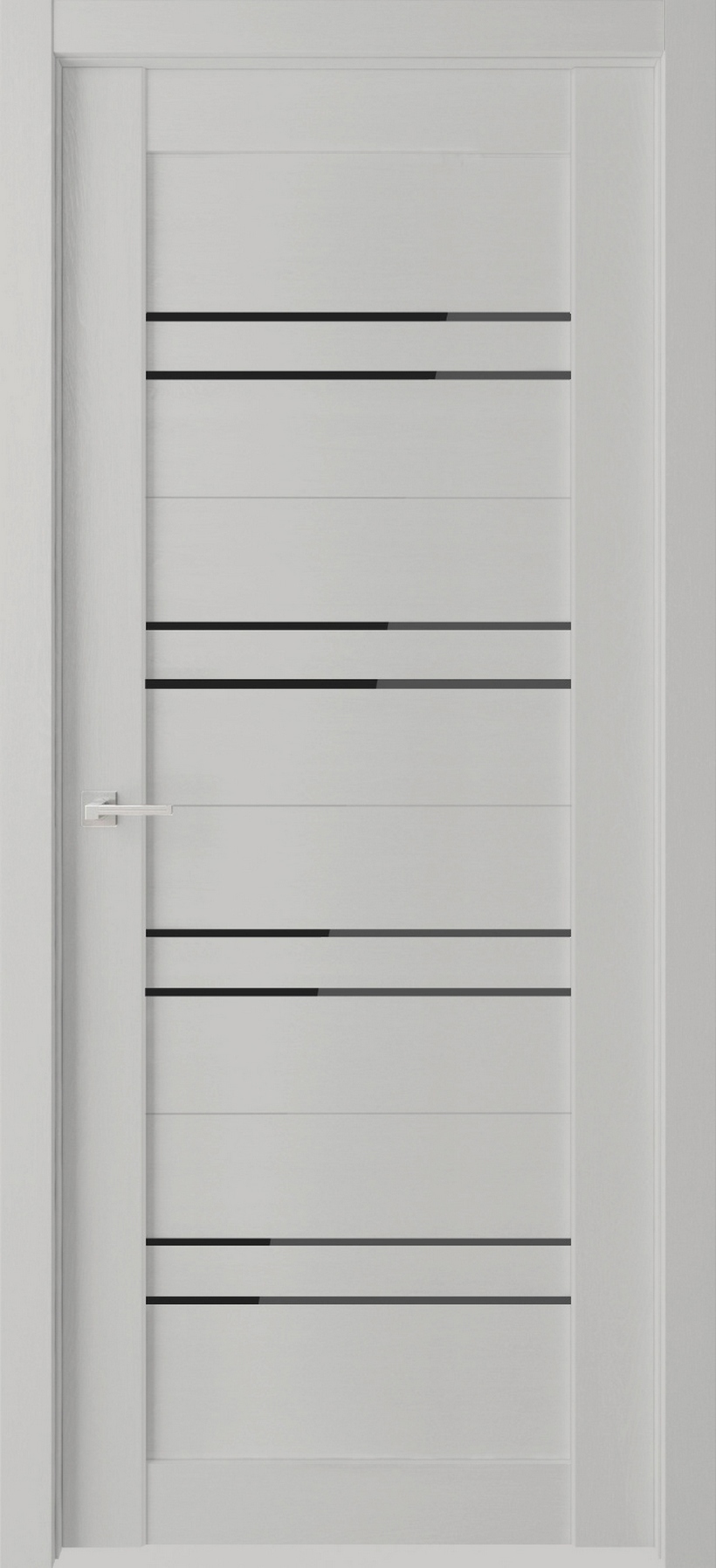 Изображение товара Дверь межкомнатная Sidoorov Grace остеклённая без замка и петель в комплекте 200x80см пленка ПВХ сатинат эмалит серый