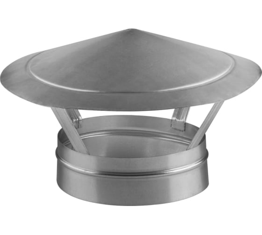 Изображение товара Зонт крышный для круглых воздуховодов Шамрай D110 мм нержавеющая сталь