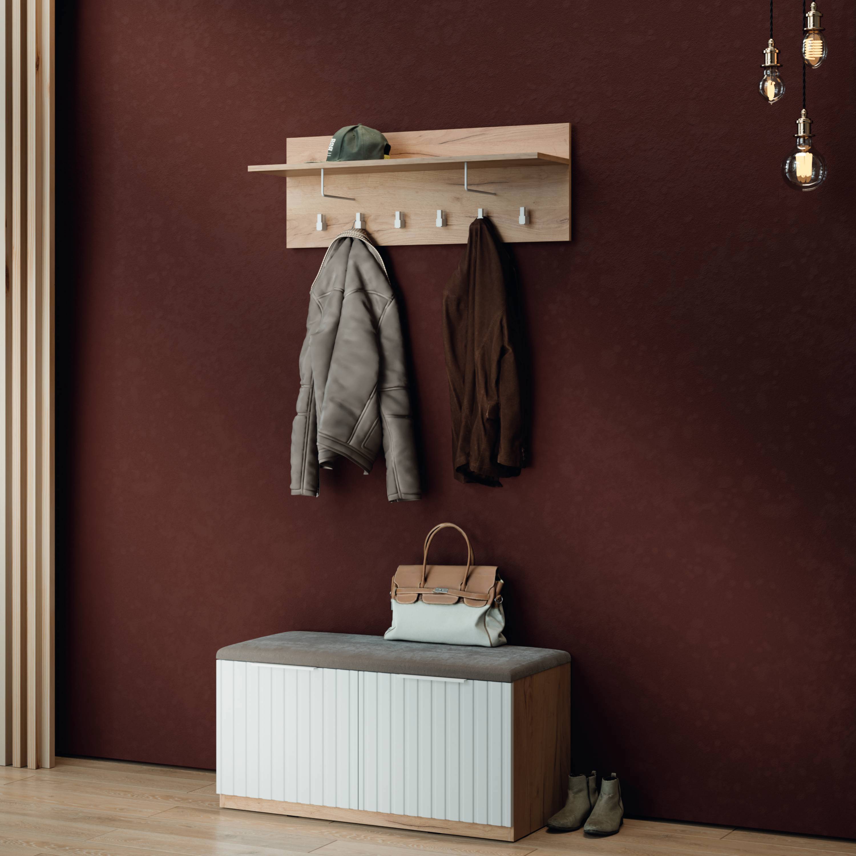 Изображение товара Шкаф для обуви Трия 90x47x43 см из ЛДСП цвета белый матовый