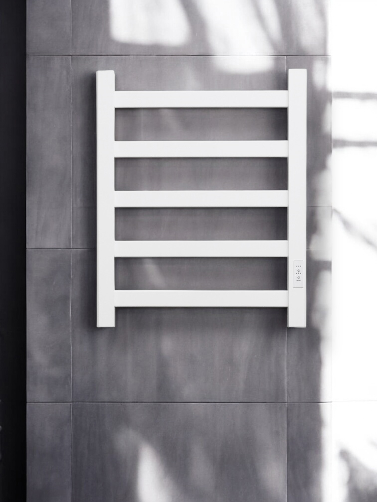 Изображение товара Полотенцесушитель электрический Termoprime ПэкДиана1 500x600 мм 100 Вт с терморегулятором лесенка цвет белый матовый