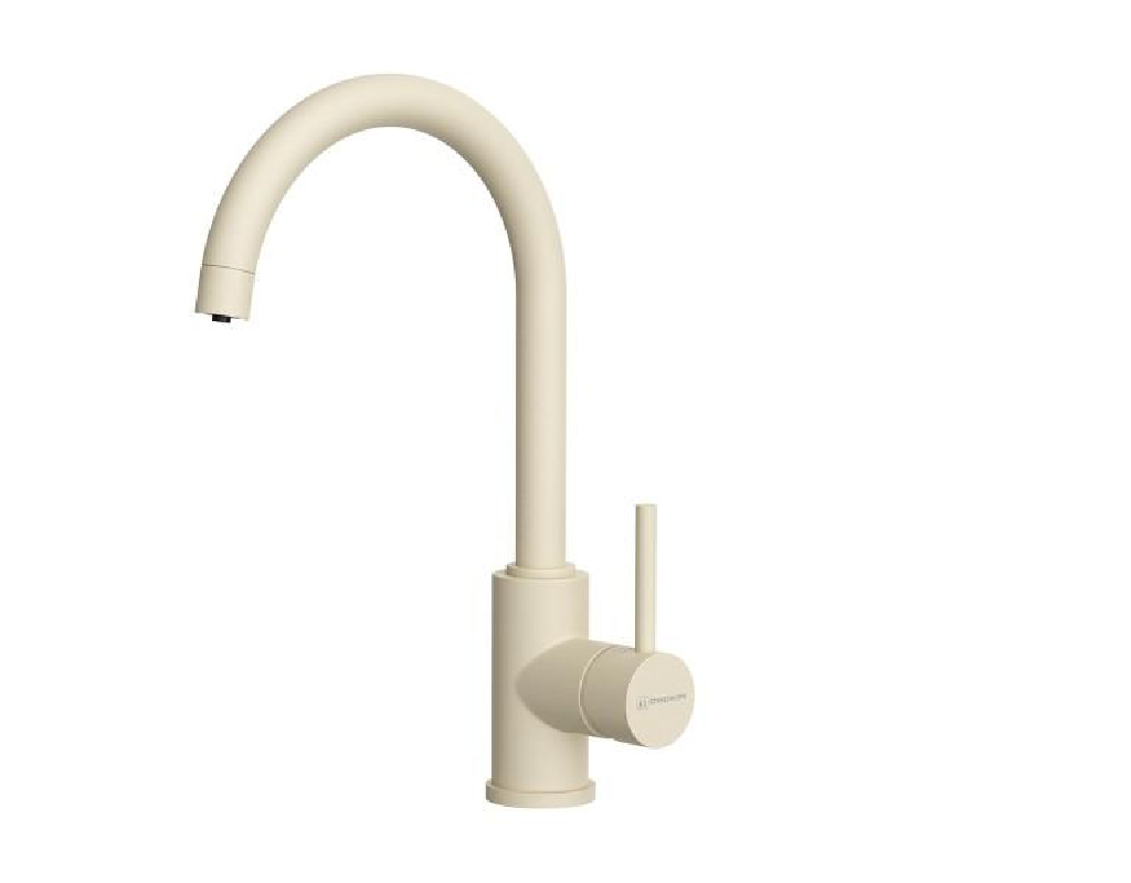 Изображение товара Современный однорычажный смеситель для кухни Omoikiri Shinagawa 22.6 см светло-бежевый