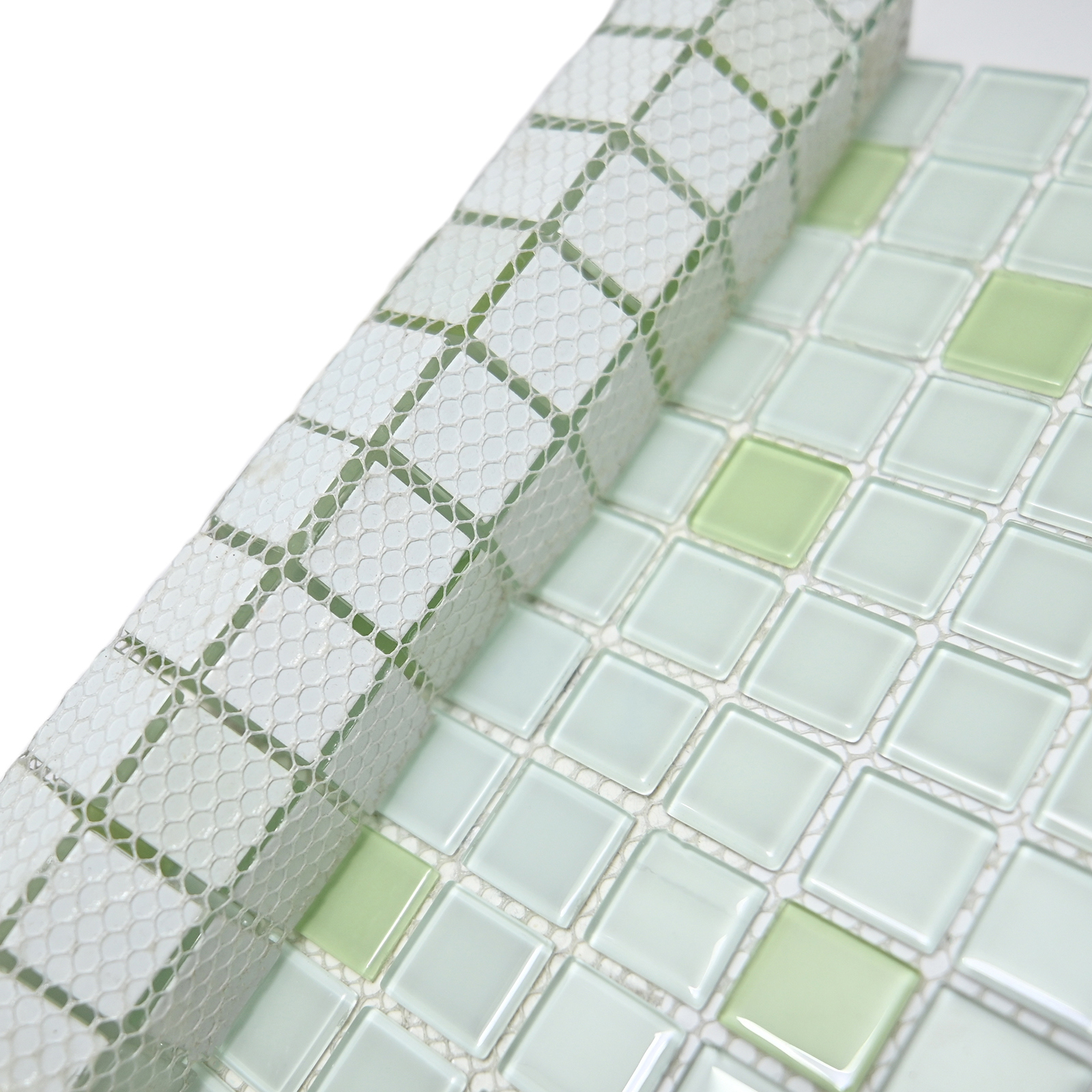 Изображение товара Мозаика Bonaparte Вива Jump зеленый №8 30x30 см стекло для внутреннего и наружного применения