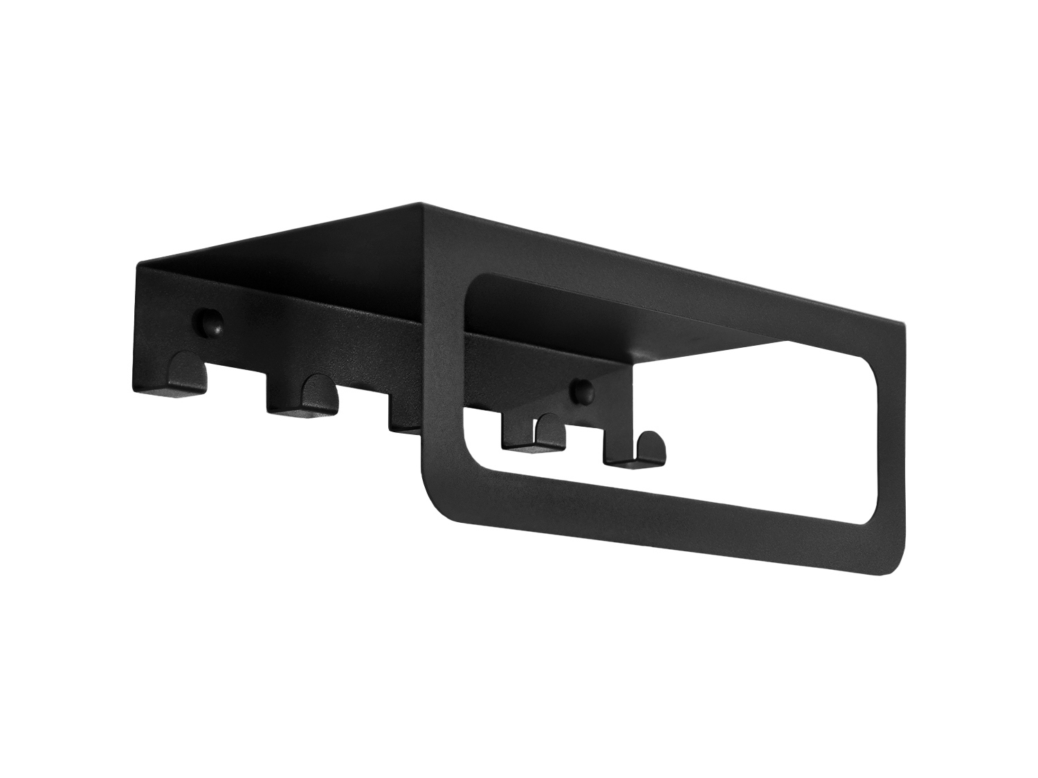 Изображение товара Настенная полка MANZZARO 30x15 см с крючками и держателем