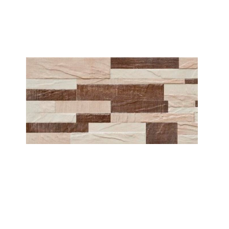 Изображение товара Керамическая плитка Granito ARLES Slab Mix Marronekb 23.5x58см цвет бежевый, персиковый, коричневый