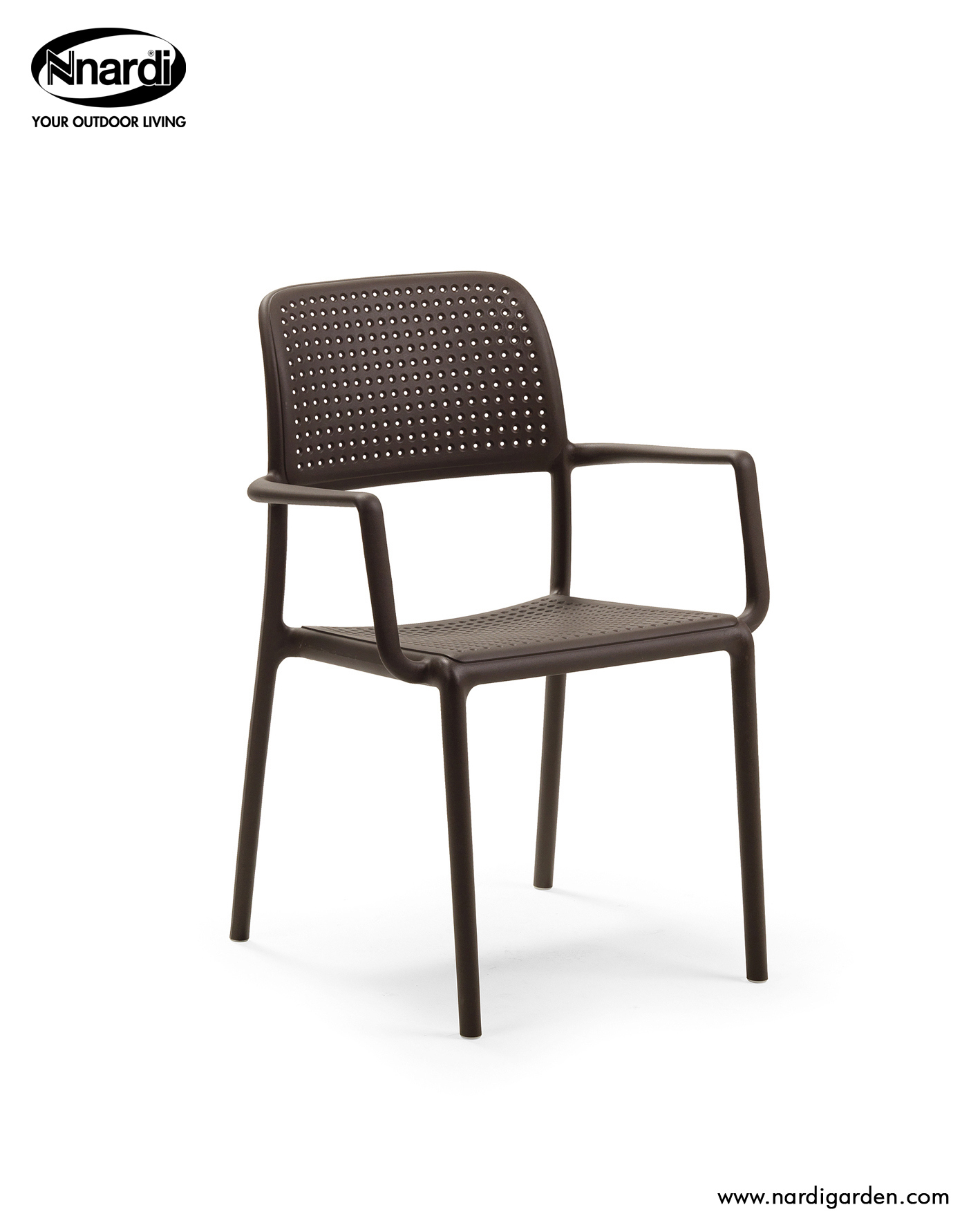 Изображение товара Кресло садовое Nardi Bora 58.5 см x 46.5 см x 86 см стеклопластик коричневый