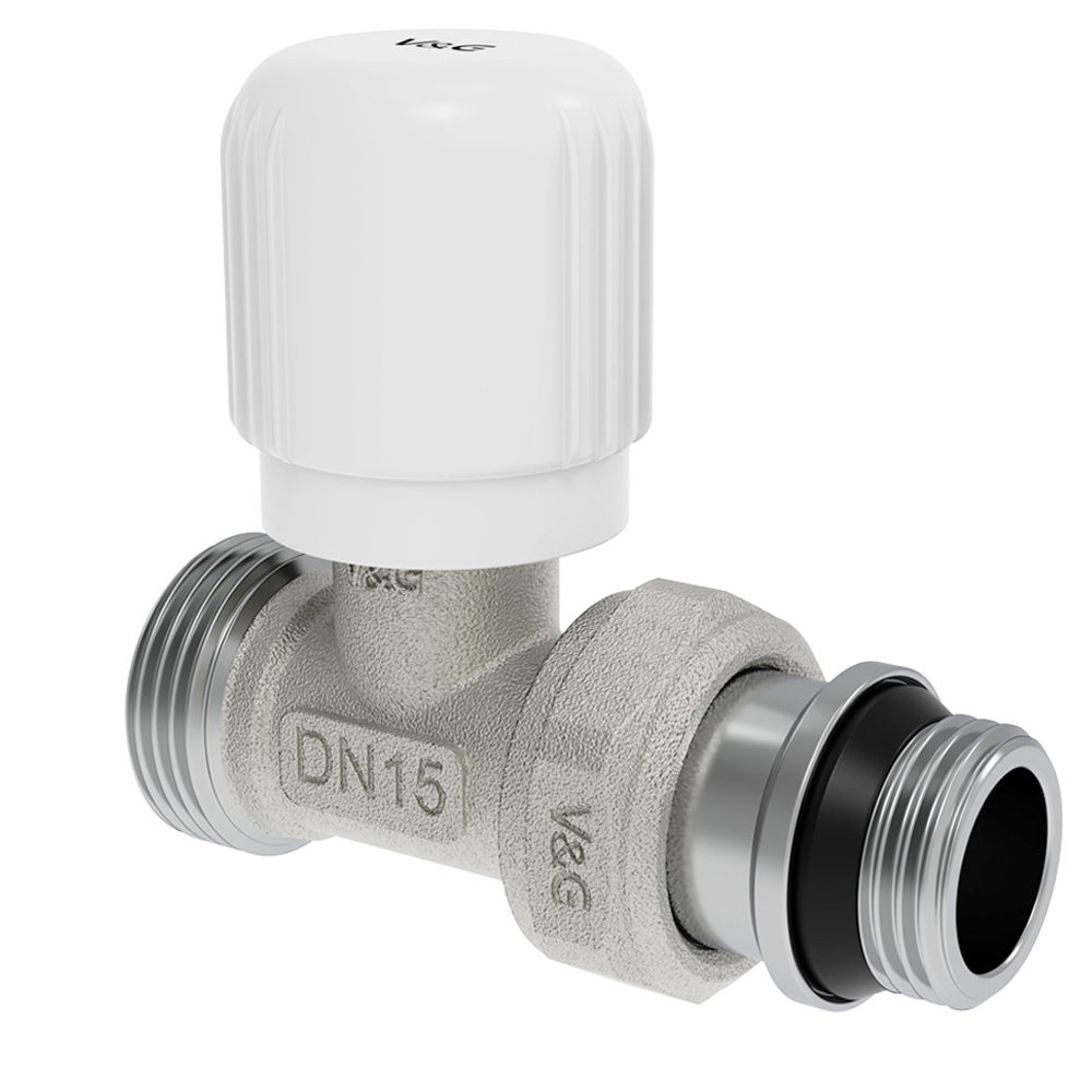 Изображение товара Запорный клапан радиатора прямой V&G Valogin VG-601111 1/2"x3/4" НР-евроконус Изображение товара Запорный клапан радиатора прямой V&G Valogin VG-601111 1/2"x3/4" НР-евроконус