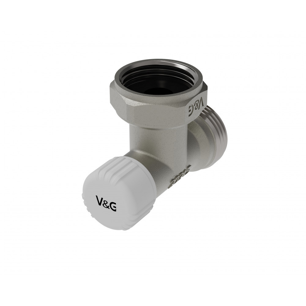 Изображение товара Запорный клапан радиатора угловой V&G Valogin VG-608201 3/4" ВР-евроконус