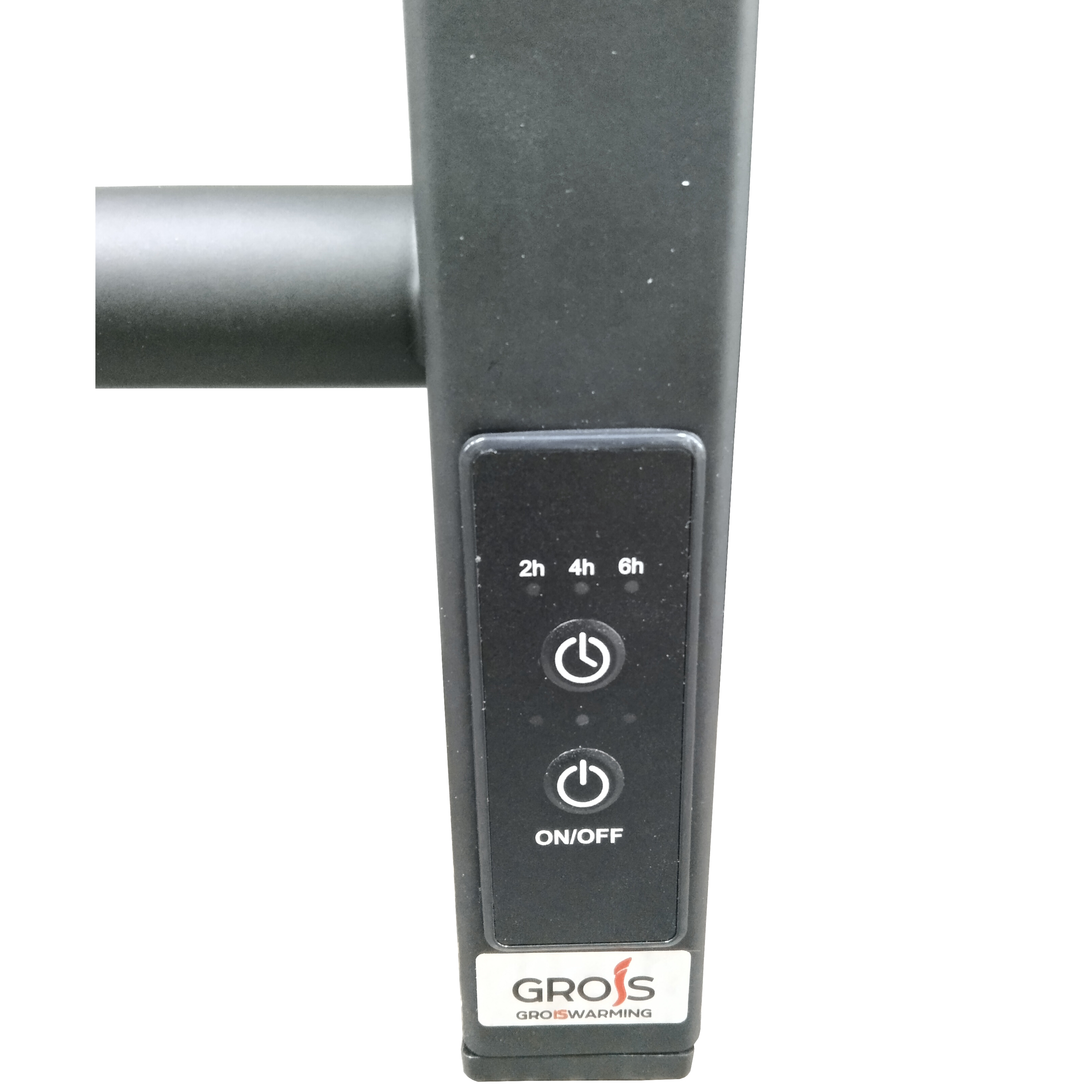 Изображение товара Полотенцесушитель электрический Grois Nex GR-111 П6 500x600 мм 80 Вт с терморегулятором лесенка цвет черный