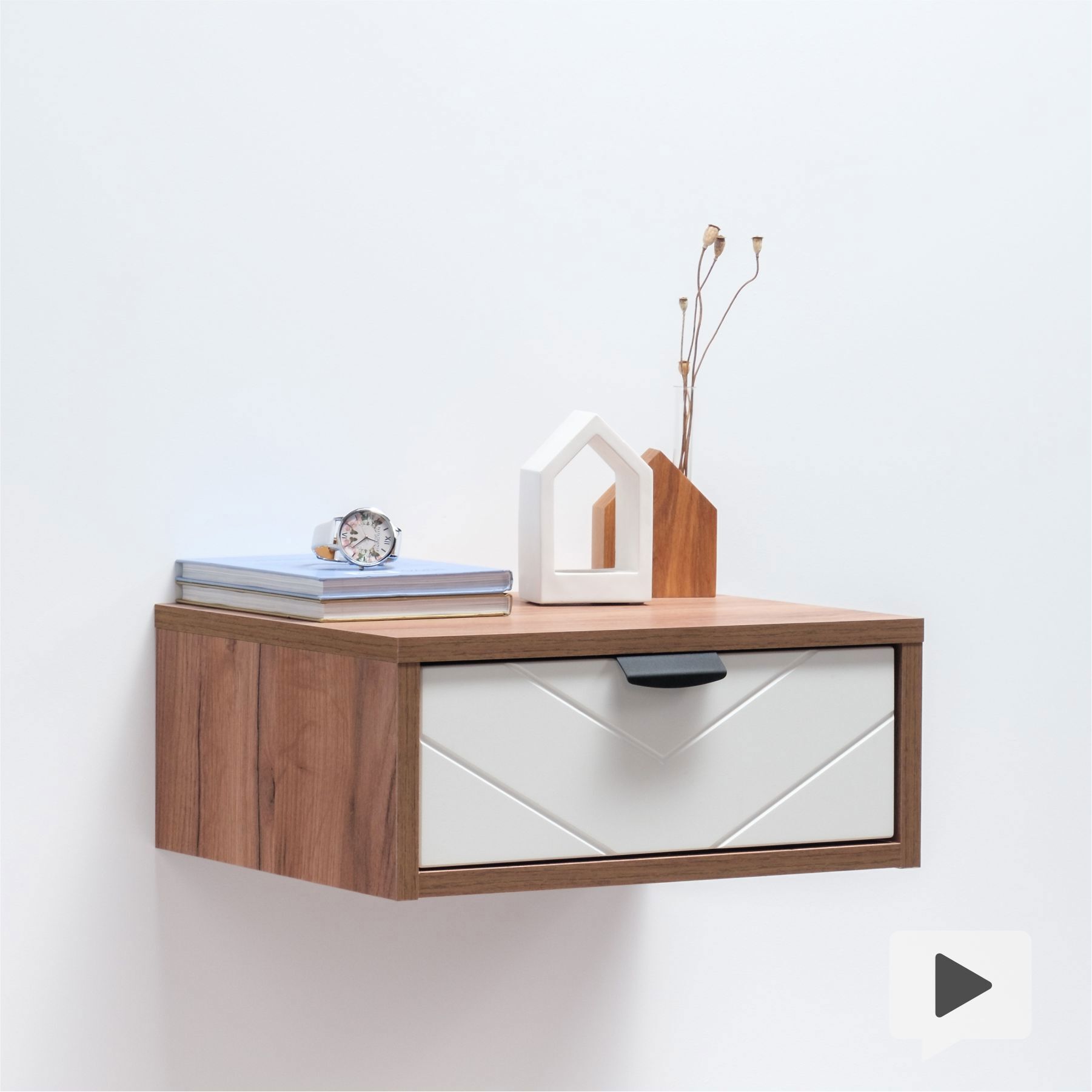 Изображение товара Консоль подвесная Mobi Венеция 39.5x16.4x33.5 см коричневая ПВХ