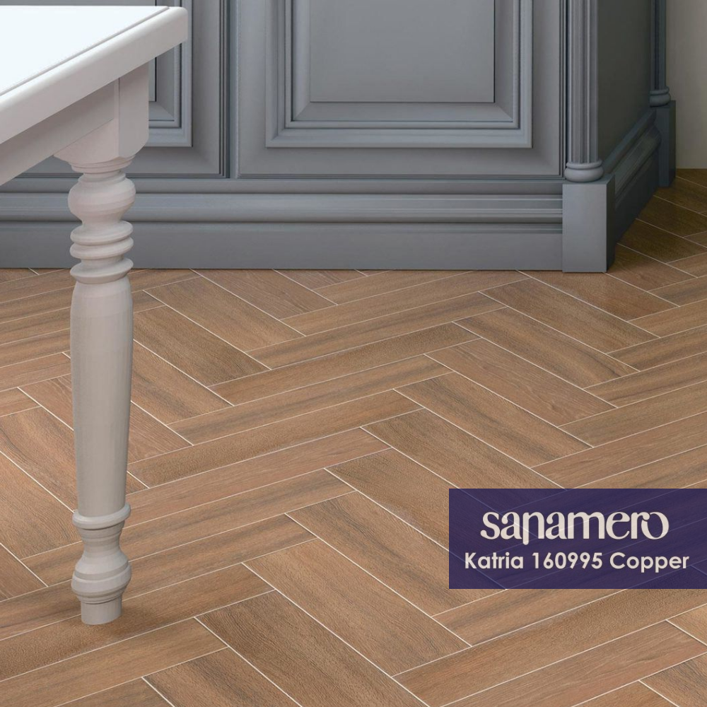 Изображение товара SPC плитка Sanamero Katria Copper 31 класс толщина 4 мм для жилых и коммерческих помещений