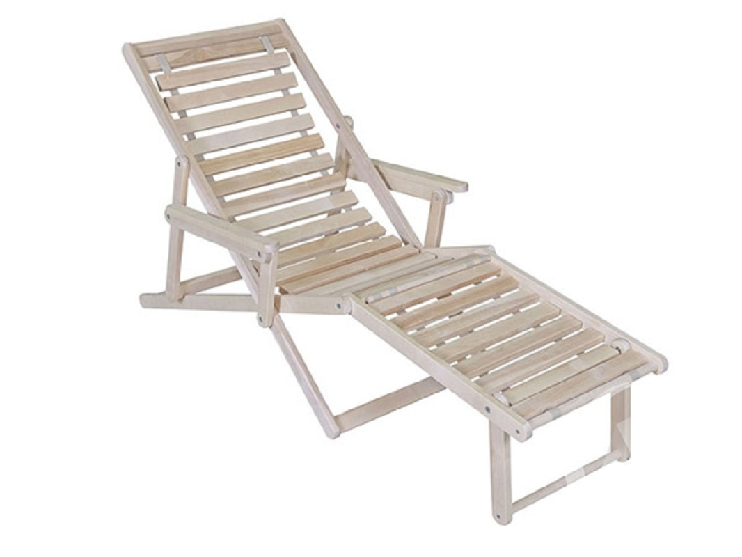 Изображение товара Шезлонг без подушки складной Элегия 158 см x 65 см x 84 см