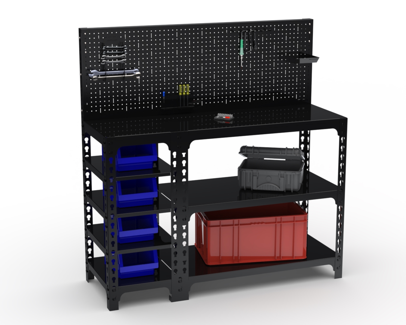 Изображение товара Стол-верстак Metalex 117155 950x1100x600 мм, максимальная нагрузка до 260 кг, с комплектом аксессуаров