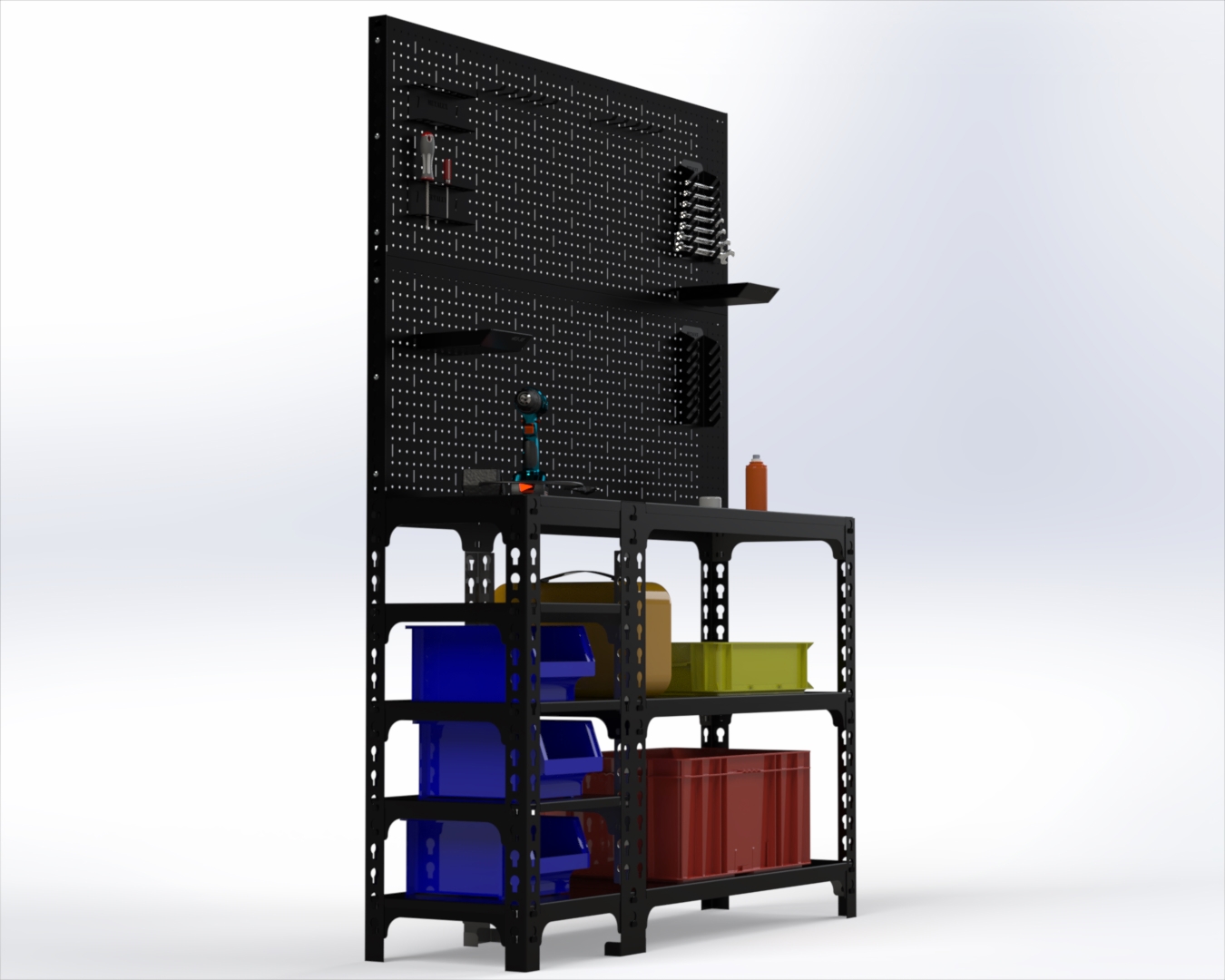 Изображение товара Стол-верстак Metalex 117170 950x1700x400 мм, максимальная нагрузка до 260 кг, с комплектом аксессуаров