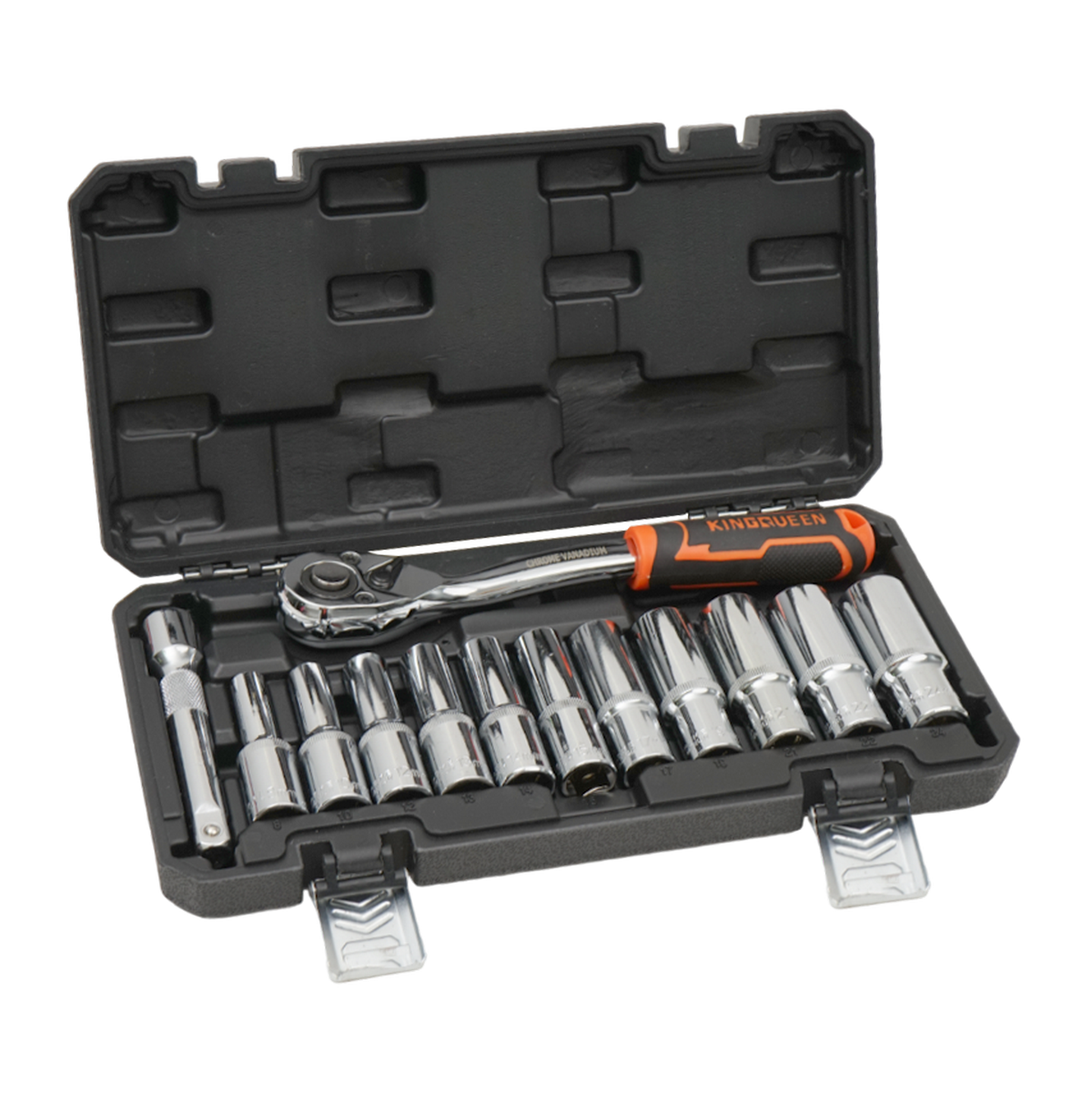 Изображение товара Набор инструментов KINGQUEEN WIB-40002 13 предметов с кейсом и трещоткой