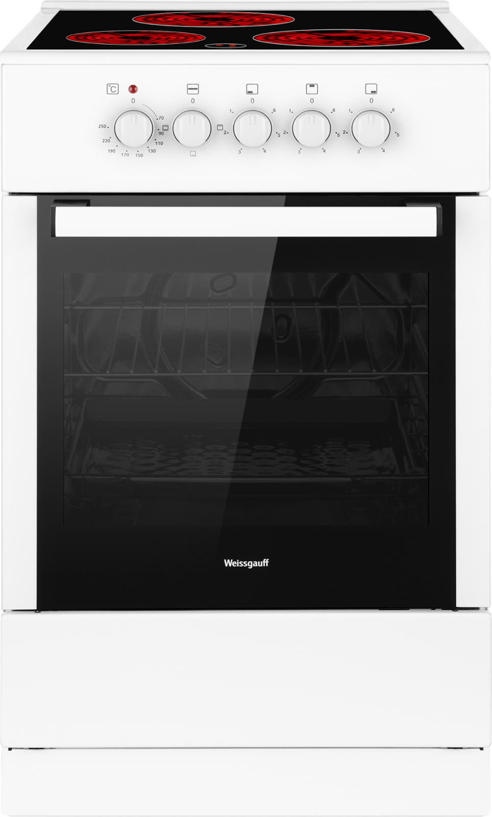 Изображение товара Электрическая плита с духовкой Weissgauff WES E2V05 W белая 50x85 см