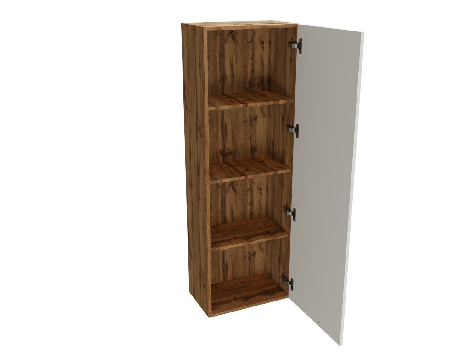 Изображение товара Навесной шкаф Глетчер верхний горизонтальный 50x46x31.80 см фасад белый ЛДСП каркас дуб вотан ЛДСП Сурская Мебель