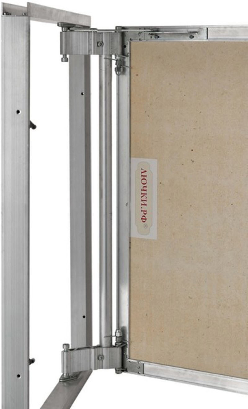 Изображение товара Люк скрытого типа под плитку 40x30 см нажимной Секрет-Лайт металл