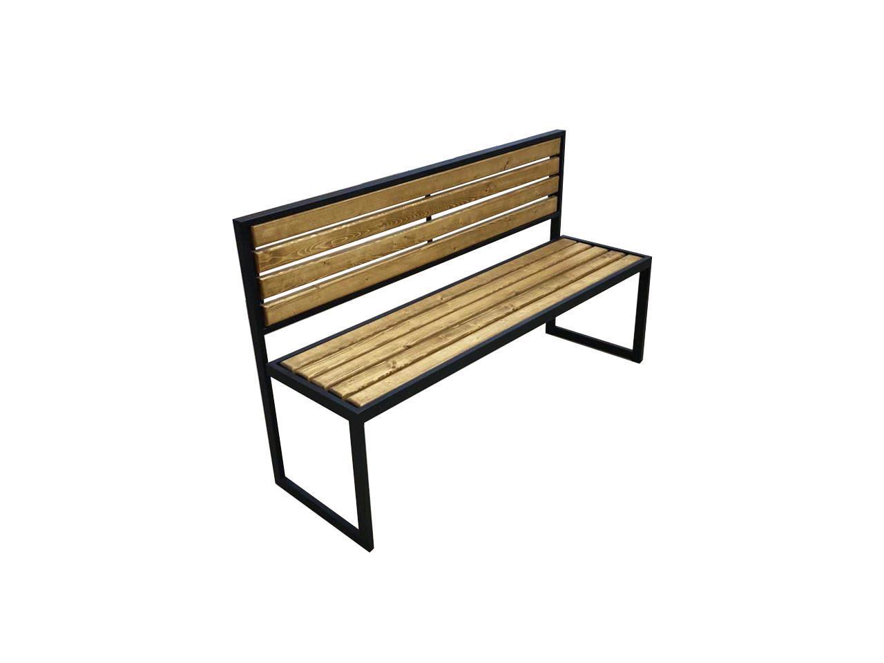 Изображение товара Скамья с прямой спинкой МЕБЕЛЬ АТЛАС СК-1 для сада