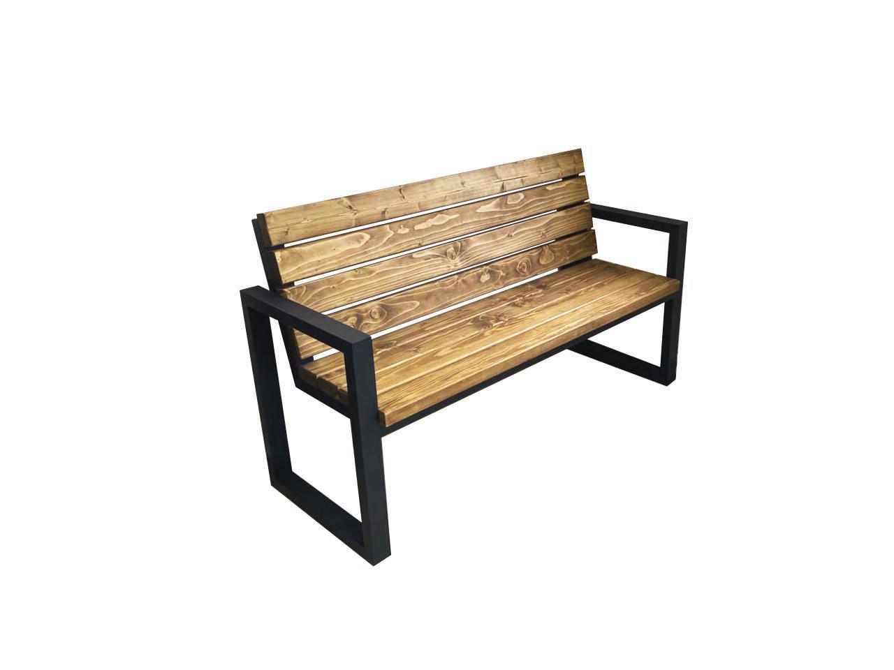 Изображение товара Скамья садовая МЕБЕЛЬ АТЛАС СК-4 с металлическим подлокотником