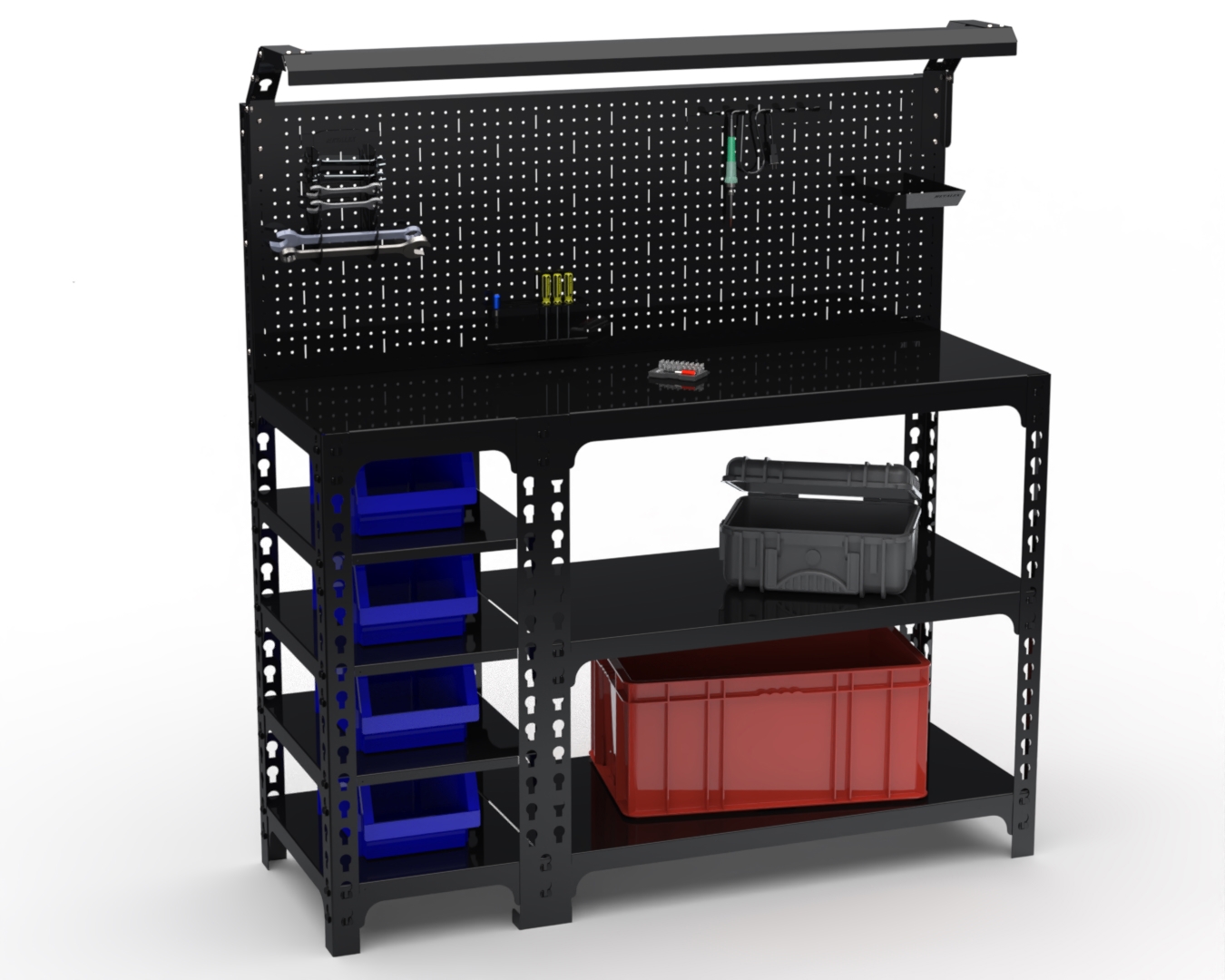 Изображение товара Стол-верстак Metalex Sun 117356 950x1400x600 мм, максимальная нагрузка до 260 кг, с комплектом освещения