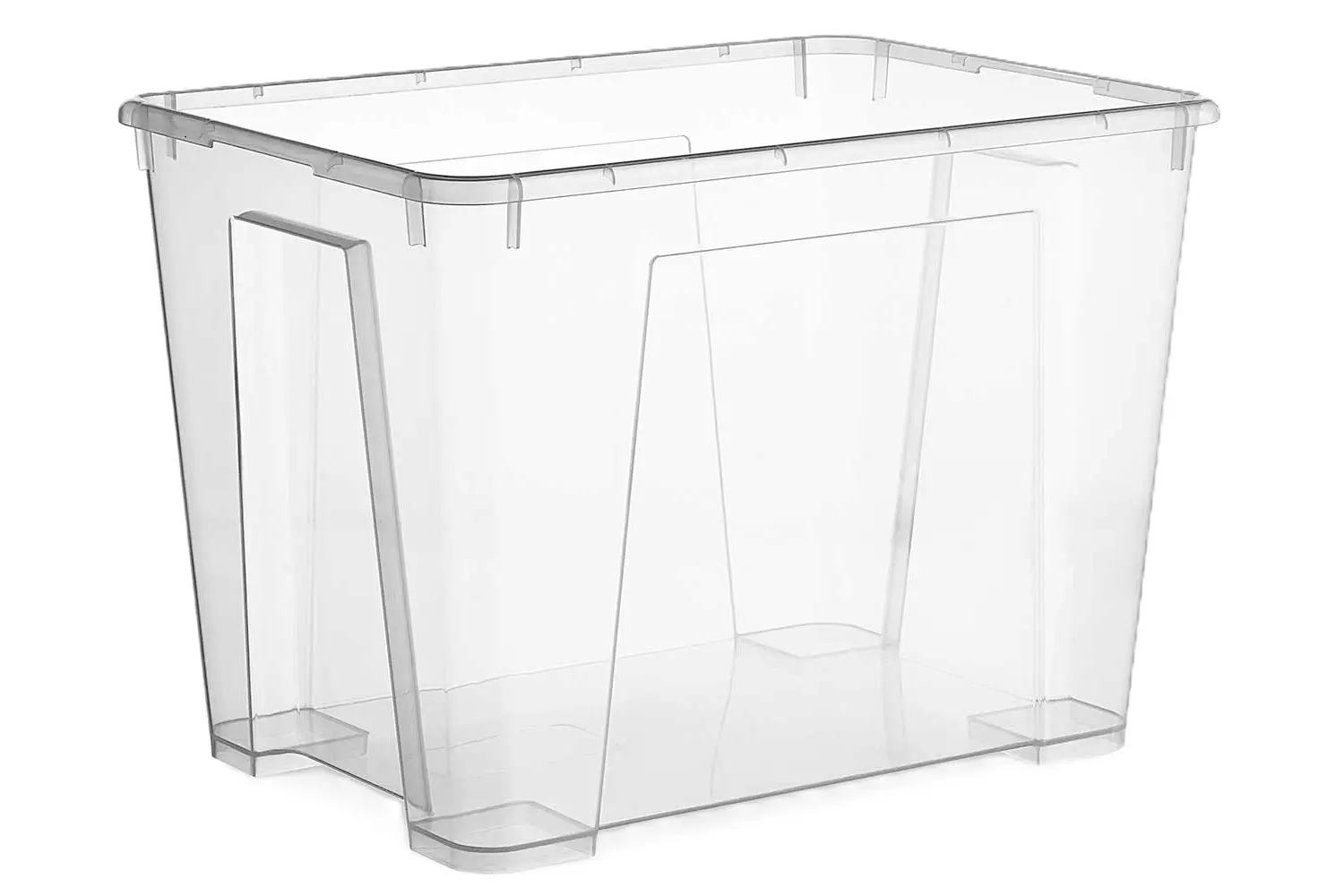 Контейнер с крышкой 39x28x28 см 22 л полипропилен цвет прозрачный - 2