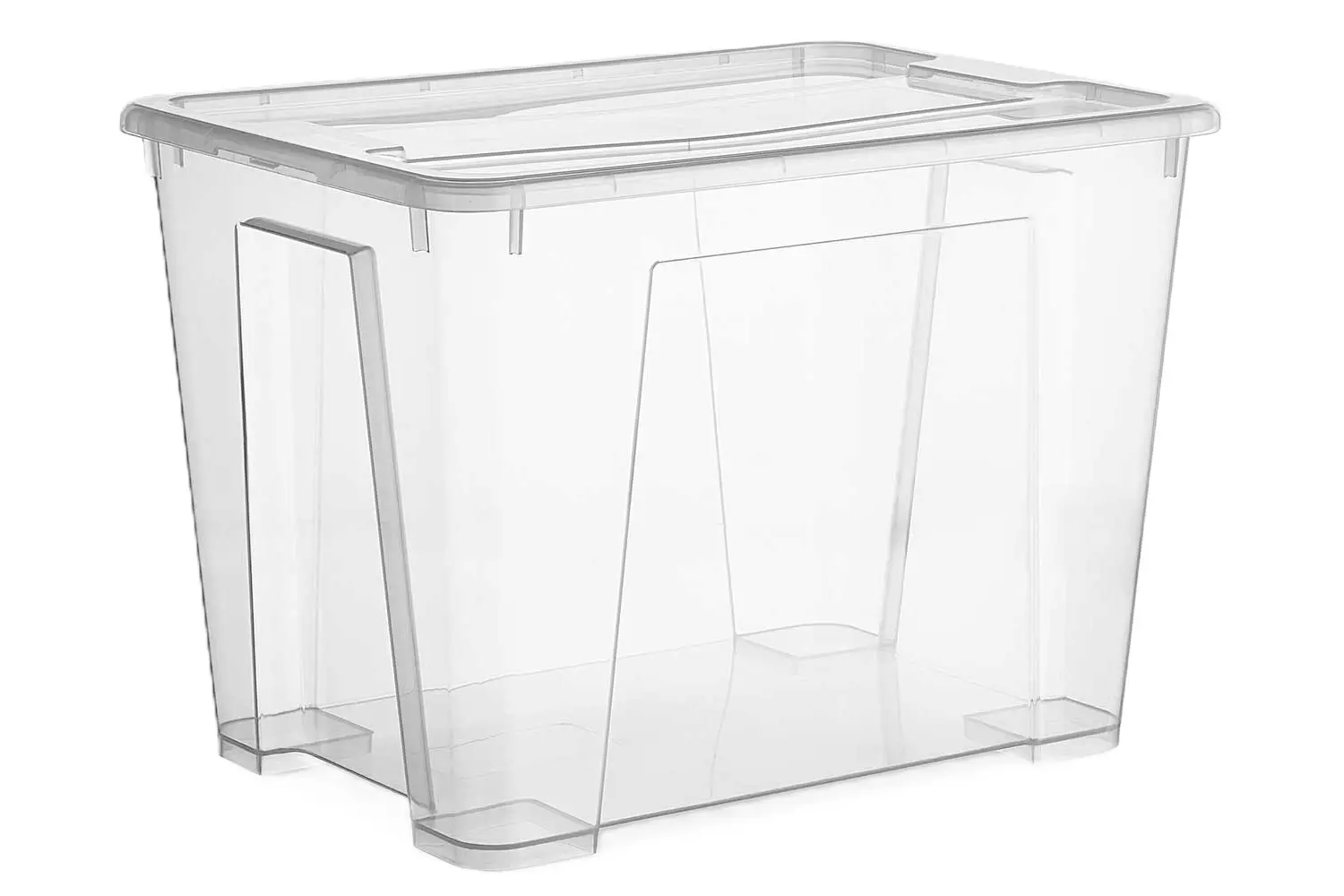 Контейнер с крышкой 39x28x28 см 22 л полипропилен цвет прозрачный - 4