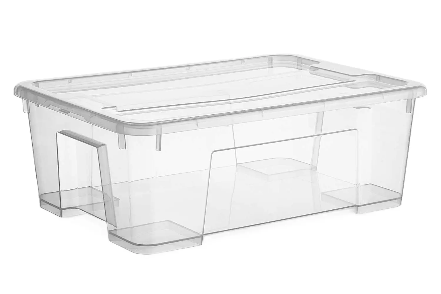Контейнер с крышкой 39x28x14 см 11 л полипропилен цвет прозрачный - 4